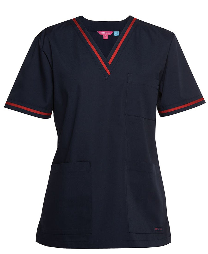 4SCT1 JB's Ladies Contrast Scrubs