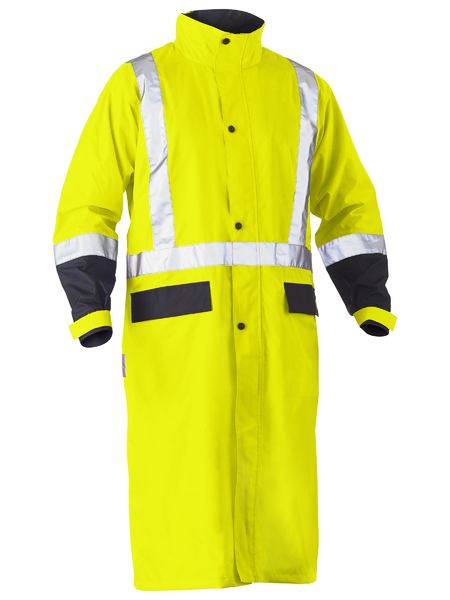 BJ6961T - Bisley - Taped Hi Vis Long Rain Coat