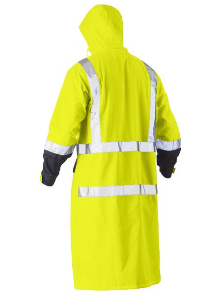 BJ6961T - Bisley - Taped Hi Vis Long Rain Coat