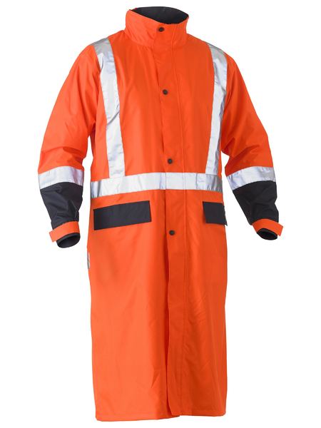 BJ6961T - Bisley - Taped Hi Vis Long Rain Coat