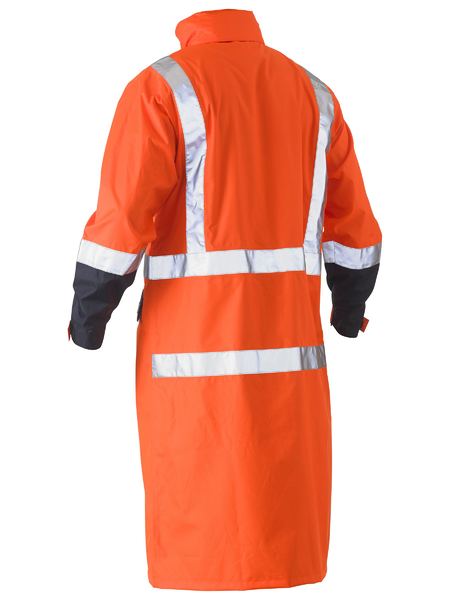 BJ6961T - Bisley - Taped Hi Vis Long Rain Coat