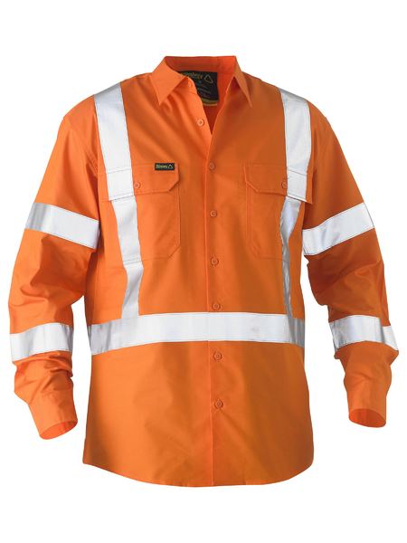 BS6266XT - Bisley - X Taped Hi-Vis Recycled Drill Shirt