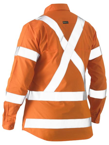 BL6266XT - Bisley - Womens X Taped Hi-Vis Recycled Drill Shirt