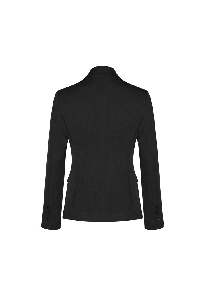 64019 - Biz Corporates - Comfort Wool Stretch Womens Two Button Mid Length Jacket