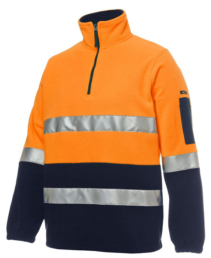 6DNPF - JB's Wear - Hi-Vis 1/2 zip Taped Polar Fleece (Day & NIGHT)