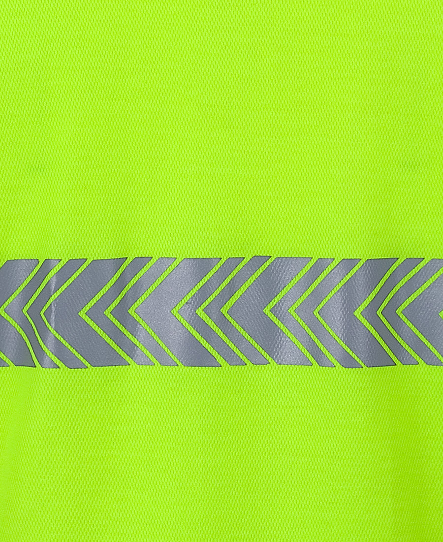 6HMSS -  JB's Wear - Hi-Vis Cotton Backed Fabric Segmented Tape Polo (Day & Night)