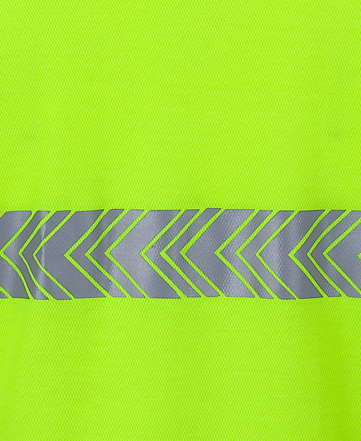 6HMSS -  JB's Wear - Hi-Vis Cotton Backed Fabric Segmented Tape Polo (Day & Night)