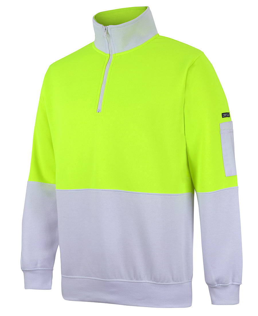 6HVFH - JBs Wear - Hi Vis Zip Neck Sweatshirt