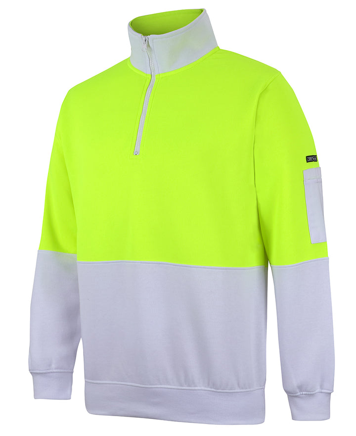 6HVFH - JBs Wear - Hi Vis Zip Neck Sweatshirt