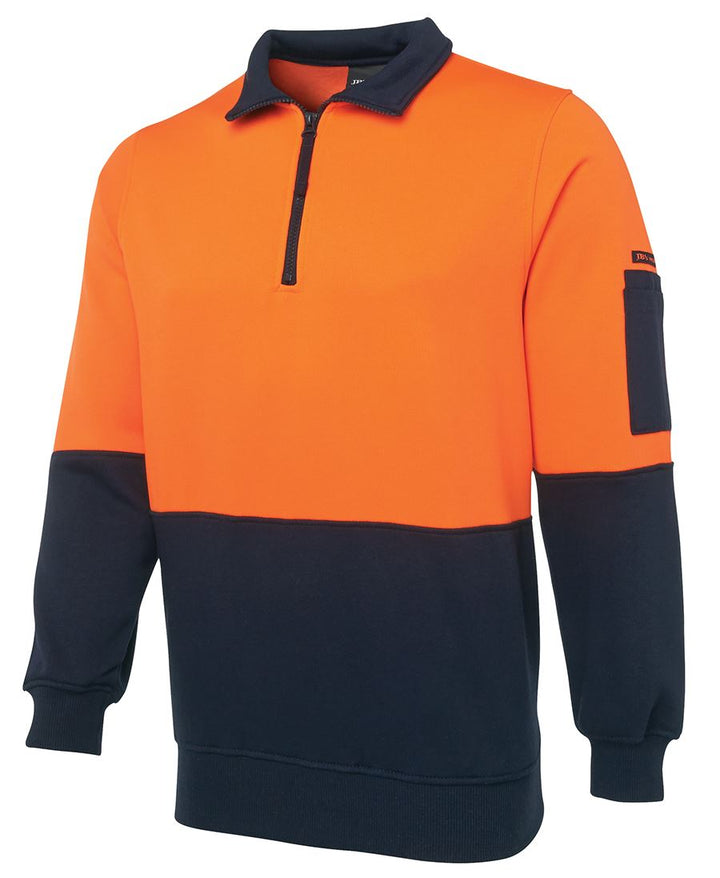 6HVFH - JBs Wear - Hi Vis Zip Neck Sweatshirt
