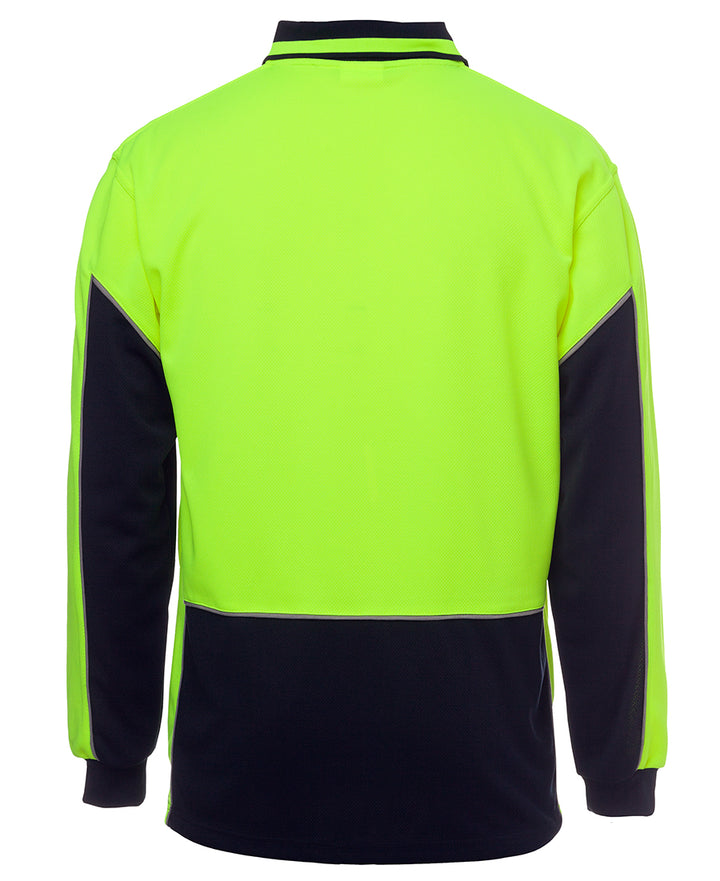 6HVGL - JB's Wear - Hi-Vis Long Sleeve Gap Polo (Day 4602.1) - 160gsm