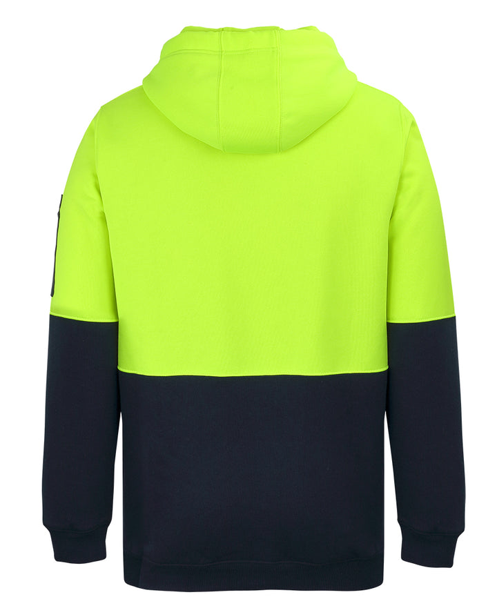 6HVHZ 1/2 zip Hi-Vis Hoodie - 2 pockets concealed  in side seam