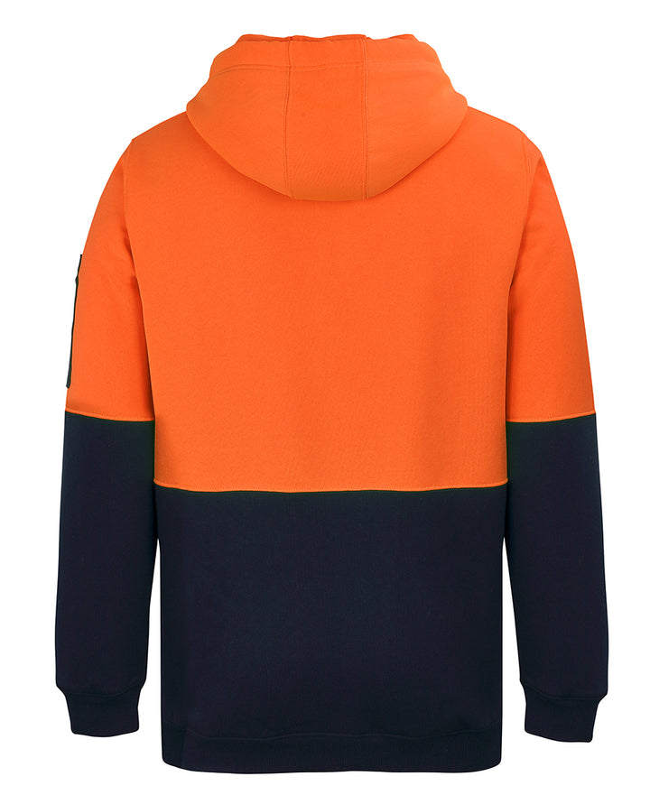 6HVHZ 1/2 zip Hi-Vis Hoodie - 2 pockets concealed  in side seam