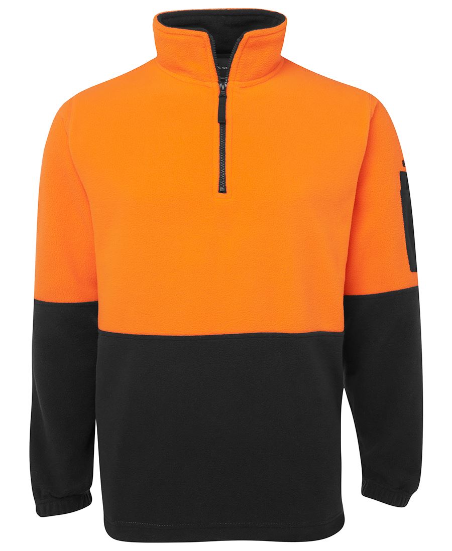 6HVPF - JBs Wear - Hi-Viz 1/2 zip Polar Fleece (Day)