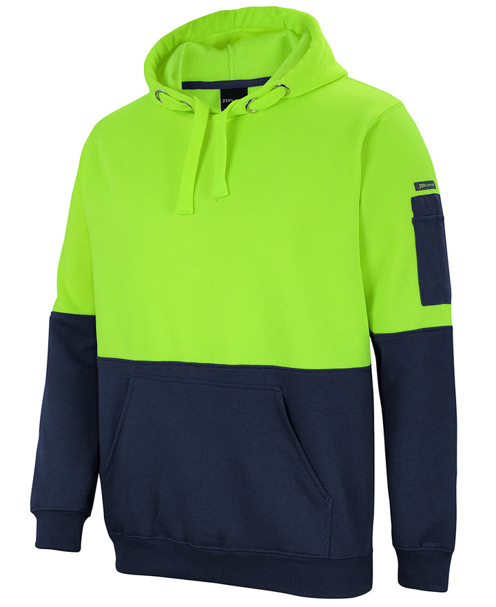6HVPH Pullover Hoodie Hi Vis Lime-Navy