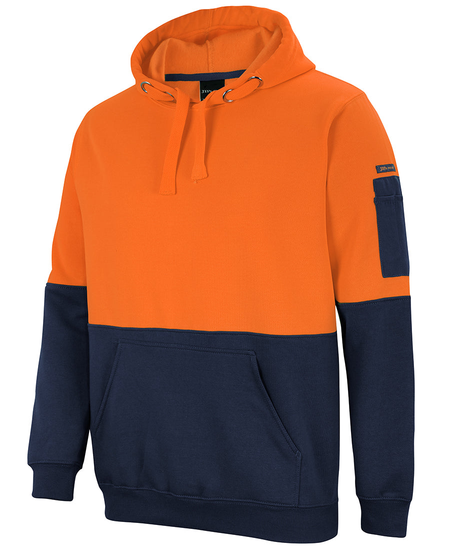 6HVPH Pullover Hoodie Hi Vis Orange-Navy
