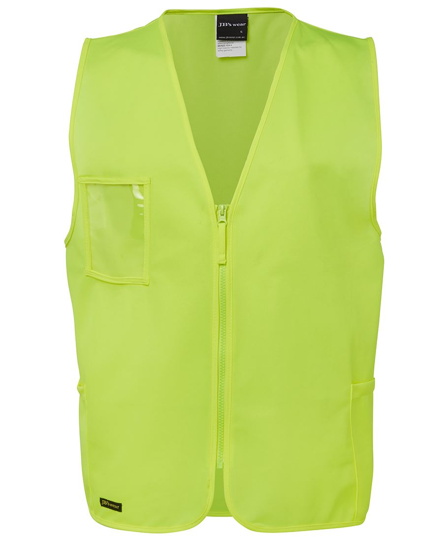 6HVSZ - JB's Wear - Hi Viz Zip Safety Vest