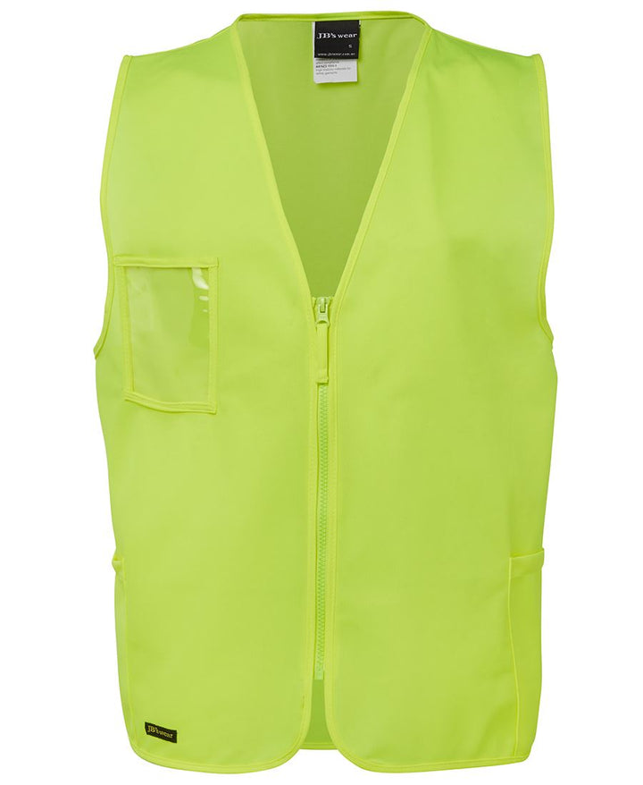 6HVSZ - JB's Wear - Hi Viz Zip Safety Vest