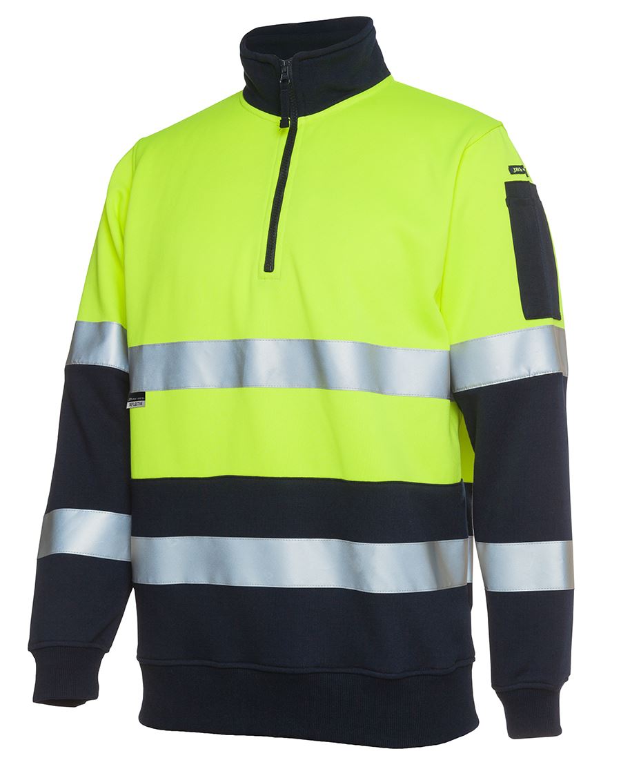 6HZFS - JB's Wear - Hi-Viz 1/2 zip Biomotion Sweat 3M Taped Sweatshirt