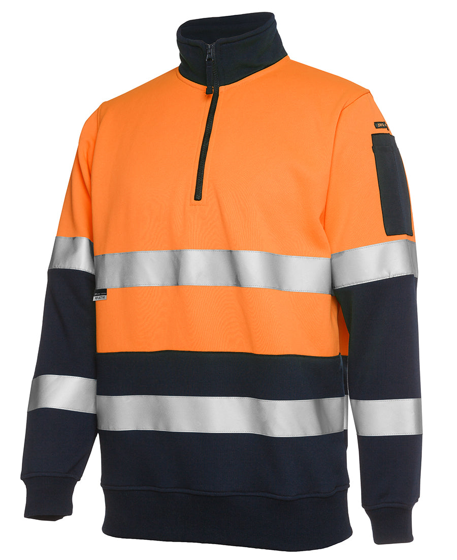 6HZFS - JB's Wear - Hi-Viz 1/2 zip Biomotion Sweat 3M Taped Sweatshirt