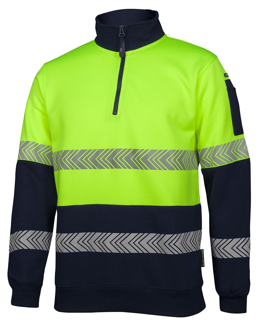 6HZS - JB's Wear - Hi-Viz 1/2 zip Segmented Tape Sweatshirt