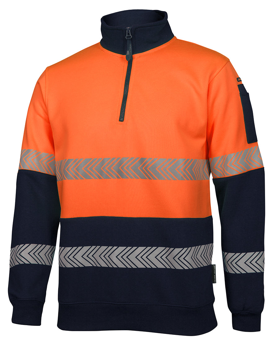6HZS - JB's Wear - Hi-Viz 1/2 zip Segmented Tape Sweatshirt