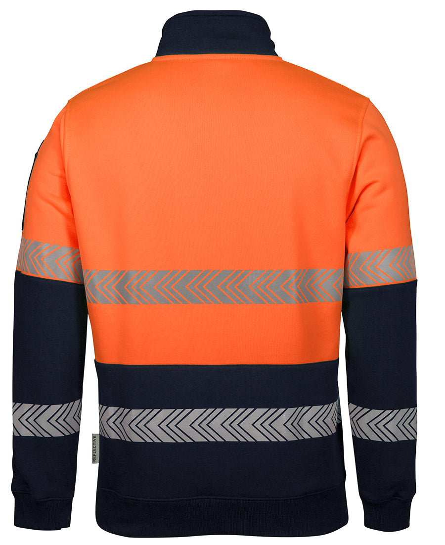 6HZS - JB's Wear - Hi-Vis 1/2 zip Segmented Tape Sweatshirt (Day & NIGHT)