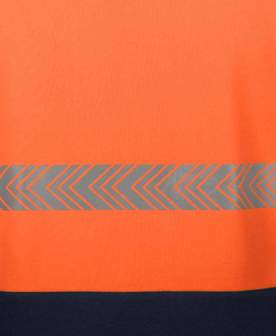6HZS - JB's Wear - Hi-Vis 1/2 zip Segmented Tape Sweatshirt (Day & NIGHT)