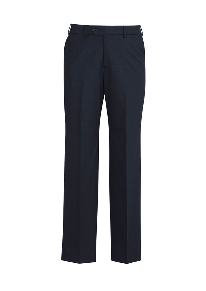 74012 - Biz Corporates - Mens Comfort Wool Stretch Flat Front Pant | Navy