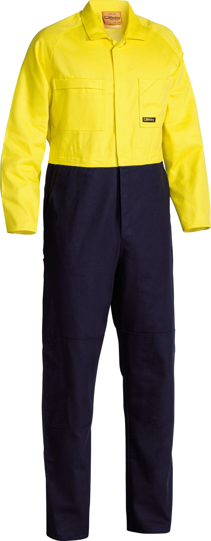 BC6357 - Bisley 2 Tone Hi Vis 100% Cotton Overalls - 310gsm