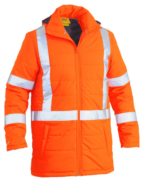 BJ6379XT - Bisley - Hi-Viz TTMC Puffer Jacket X Back Taping