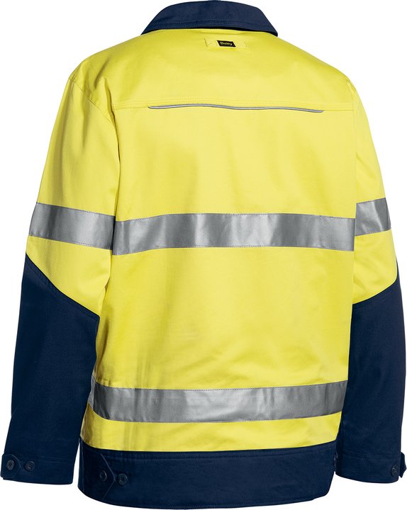 BJ6917T - Bisley - Hi-Vis Taped Drill Jacket with Liquid Repellent Finish