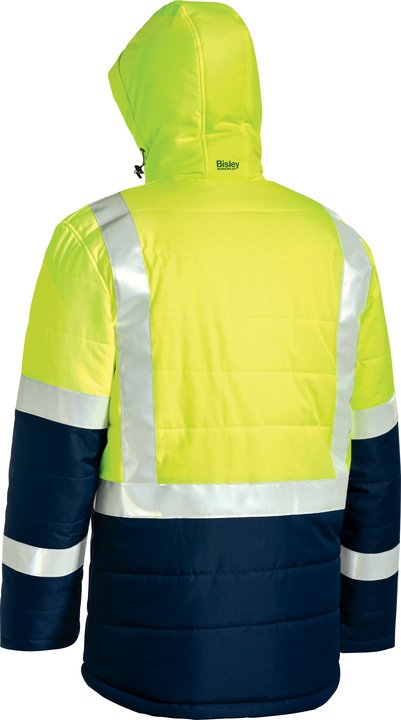 BJ6929HT - Bisley - Taped Two Tone Hi Vis Puffer Jacket