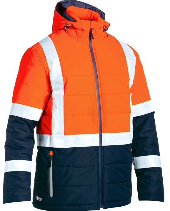 BJ6929HT - Bisley - Taped Two Tone Hi Vis Puffer Jacket