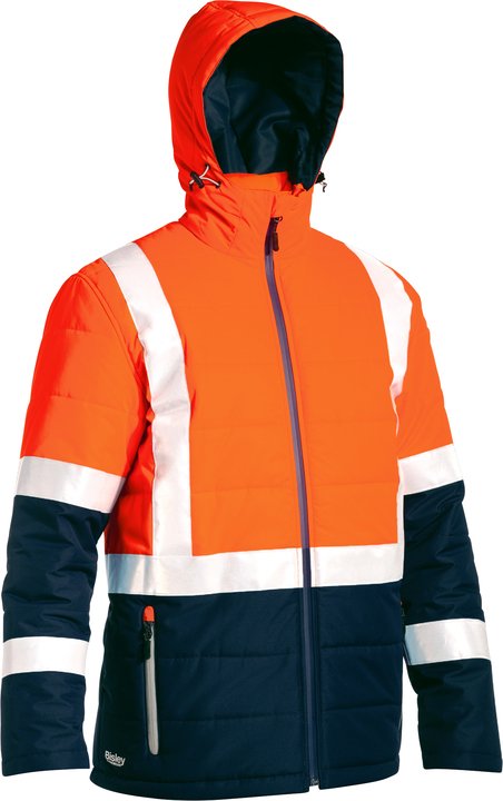 BJ6929HT - Bisley - Taped Two Tone Hi Vis Puffer Jacket