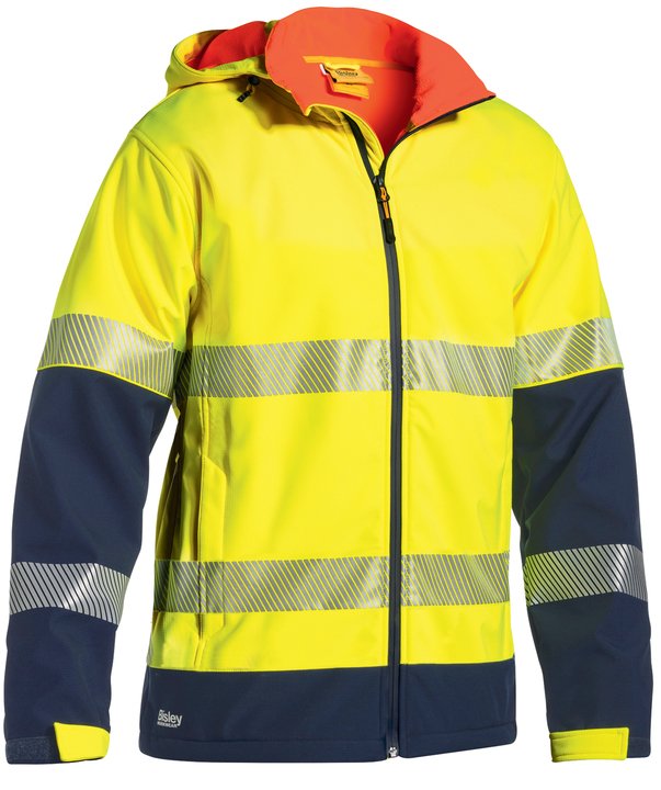 BJ6934T - Bisley Bonded Ripstop Waterproof Hi-Vis Softshell Jacket