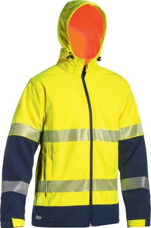 BJ6934T - Bisley Bonded Ripstop Waterproof Hi-Vis Softshell Jacket
