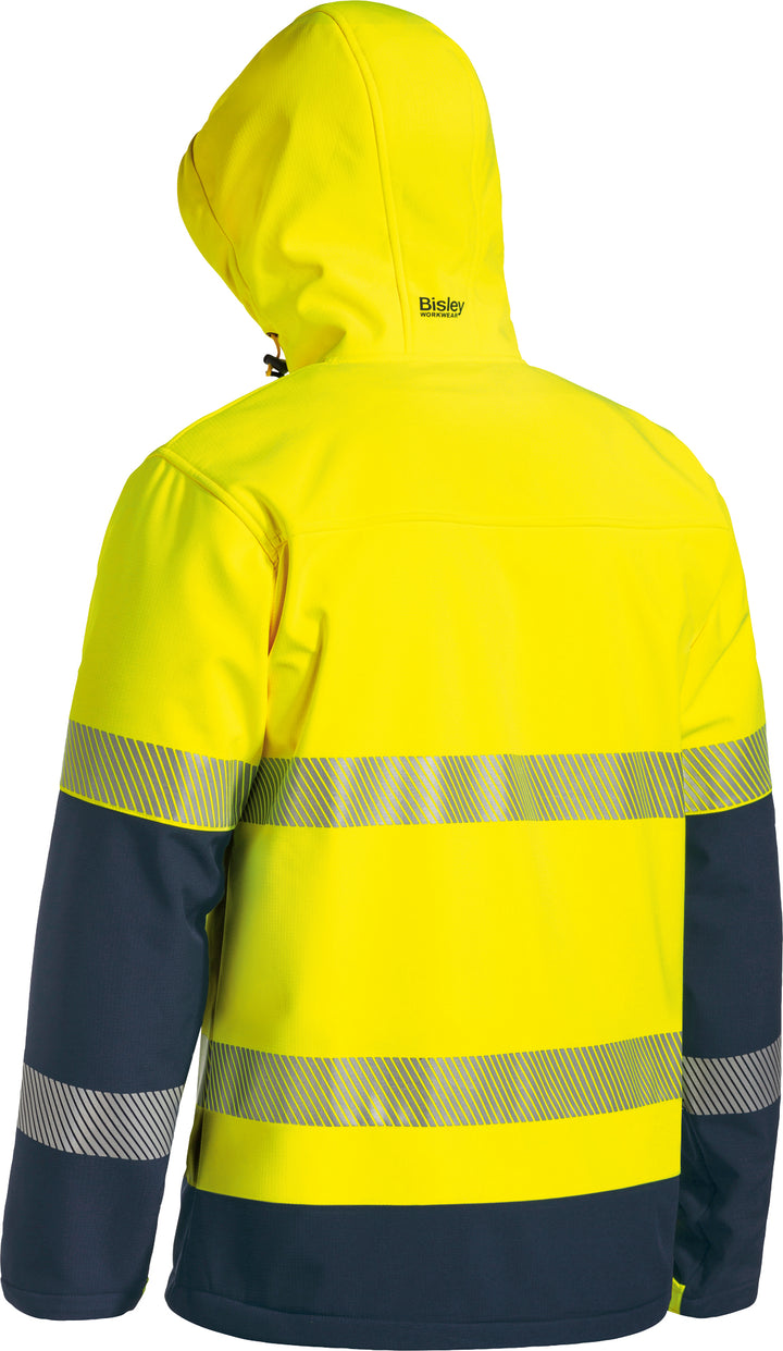 BJ6934T - Bisley Bonded Ripstop Waterproof Hi-Vis Softshell Jacket