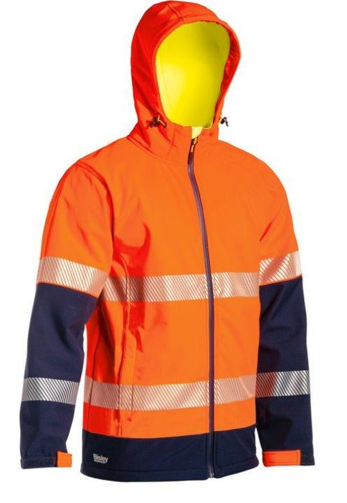 BJ6934T - Bisley Bonded Ripstop Waterproof Hi-Vis Softshell Jacket