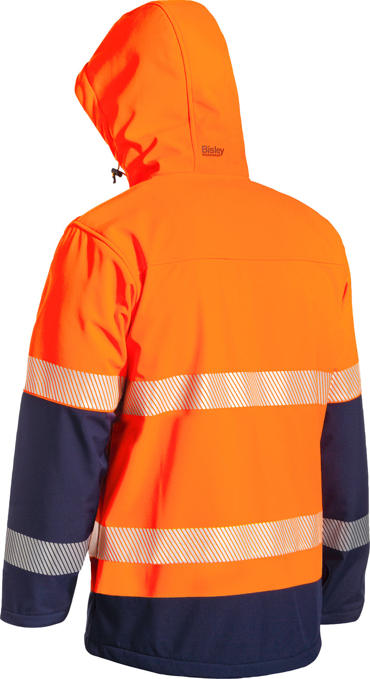 BJ6934T - Bisley Bonded Ripstop Waterproof Hi-Vis Softshell Jacket