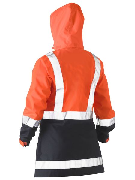 BJL6966T - Bisley - Women's H Taped Two Tone Hi Vis Waterproof Jacket