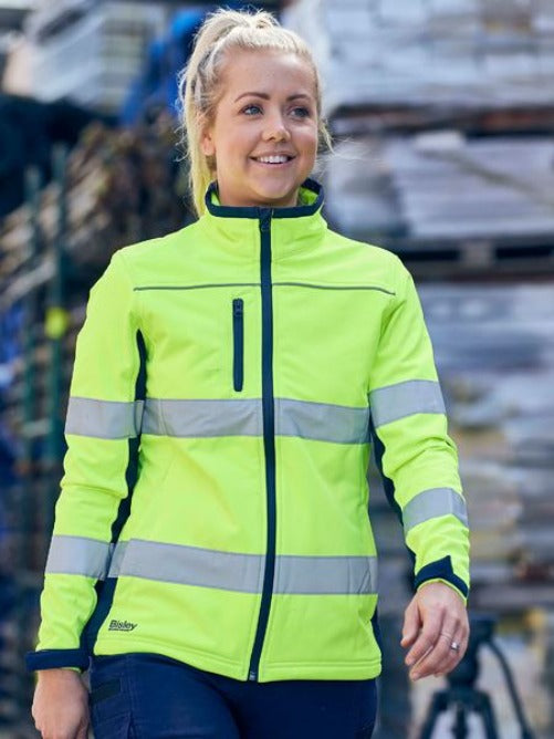 BJL6059T - Bisley - Women's Taped Two Tone Hi Vis Softshell Jacket