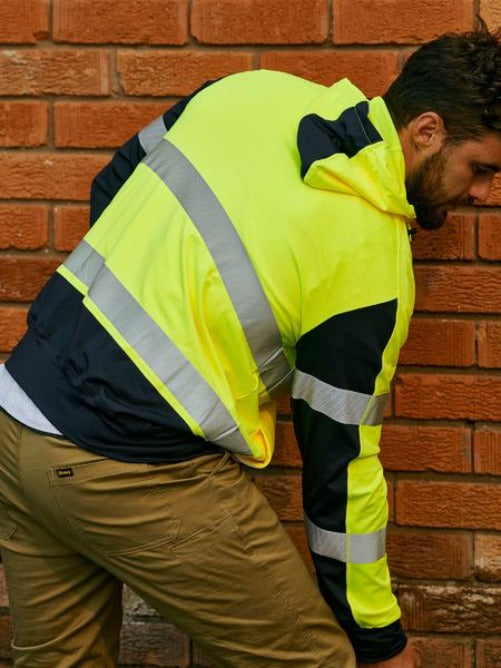 BK6815T - Bisley - Hi-Viz Taped Tone Stretch Hoodie (Day & NIGHT) 250g