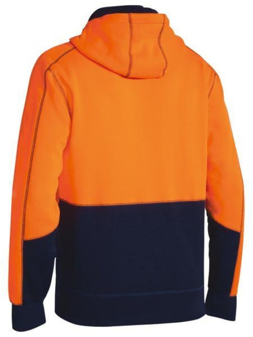 BK6819 - Bisley - Hi-Vis Two Tone Full Zip Polyester Hoodie 300gsm