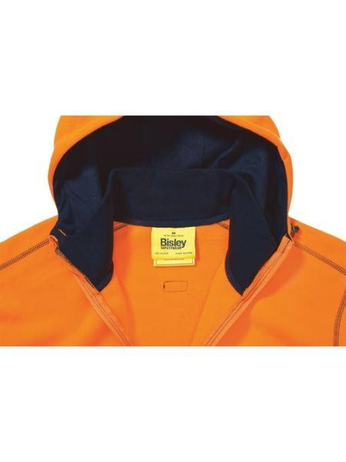 BK6819 - Bisley - Hi-Vis Two Tone Full Zip Polyester Hoodie 300gsm