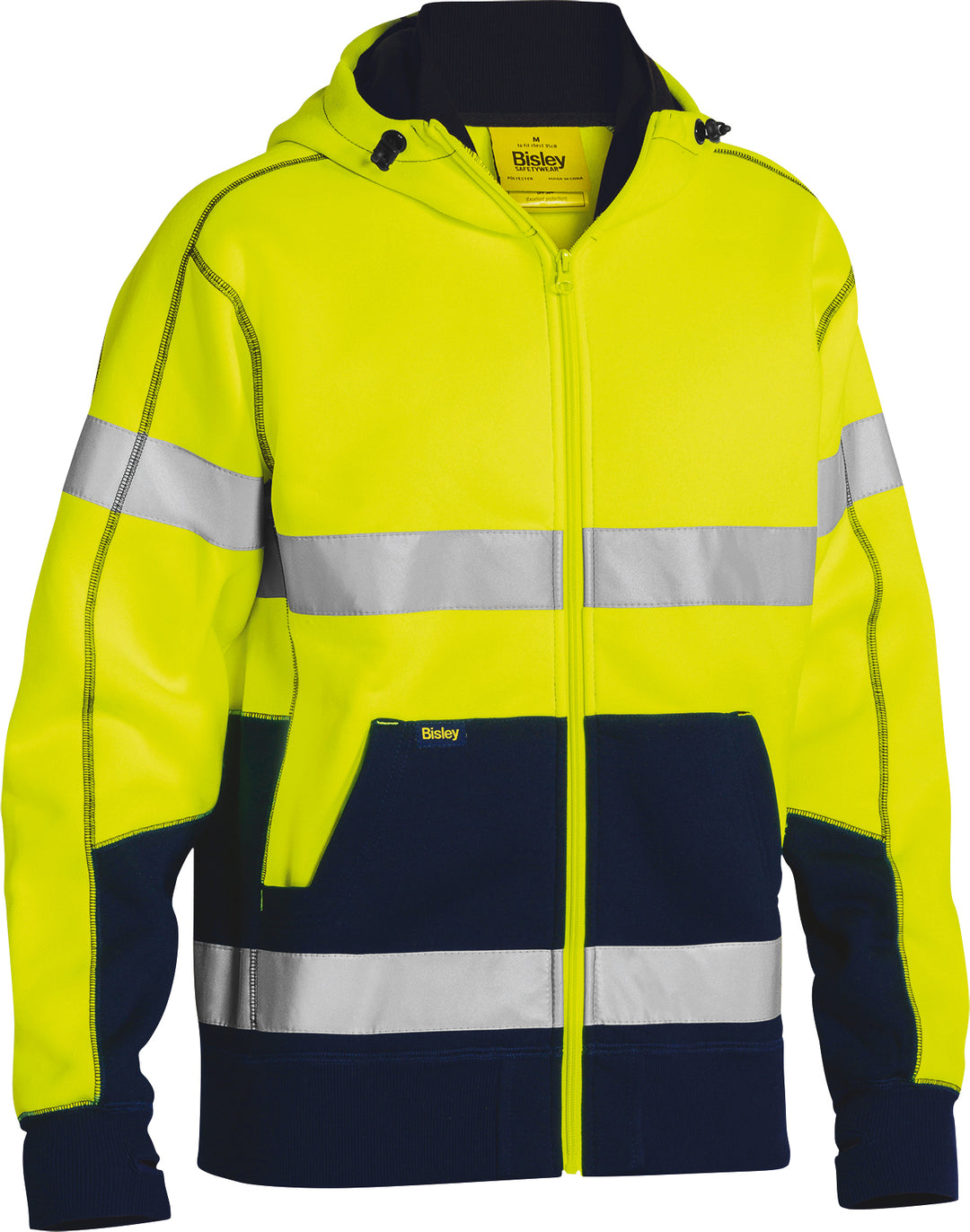 BK6819T - Bisley - Hi-Viz Taped Full Zip Hoodie (Day & NIGHT) 300g