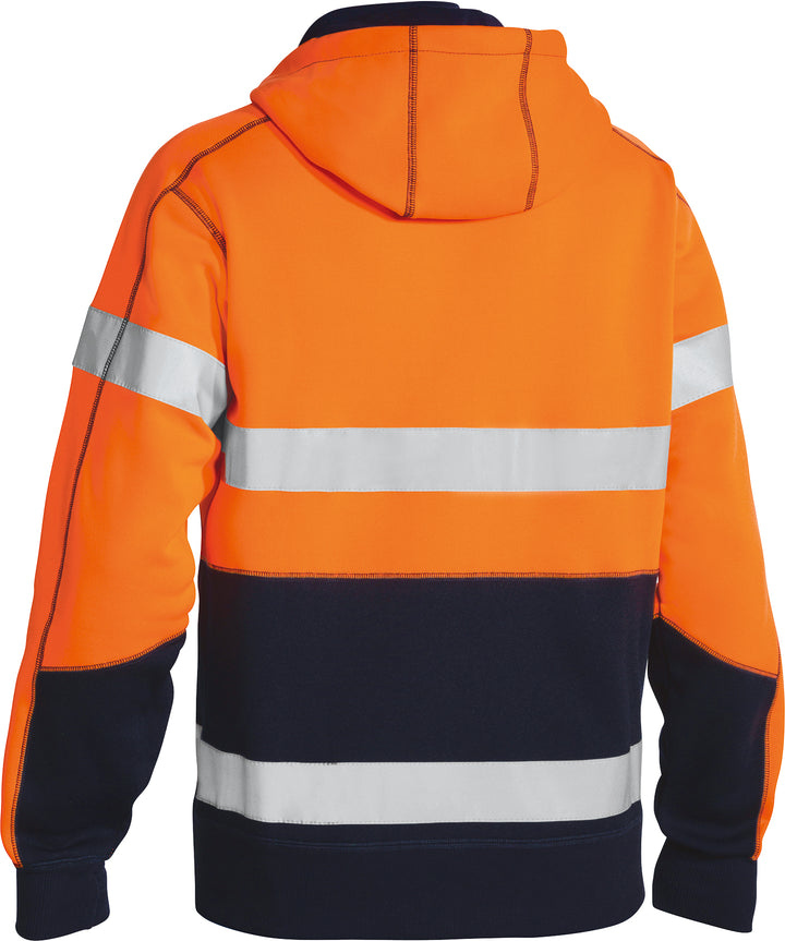 BK6819T - Bisley - Hi-Viz Taped Full Zip Hoodie (Day & NIGHT) 300g