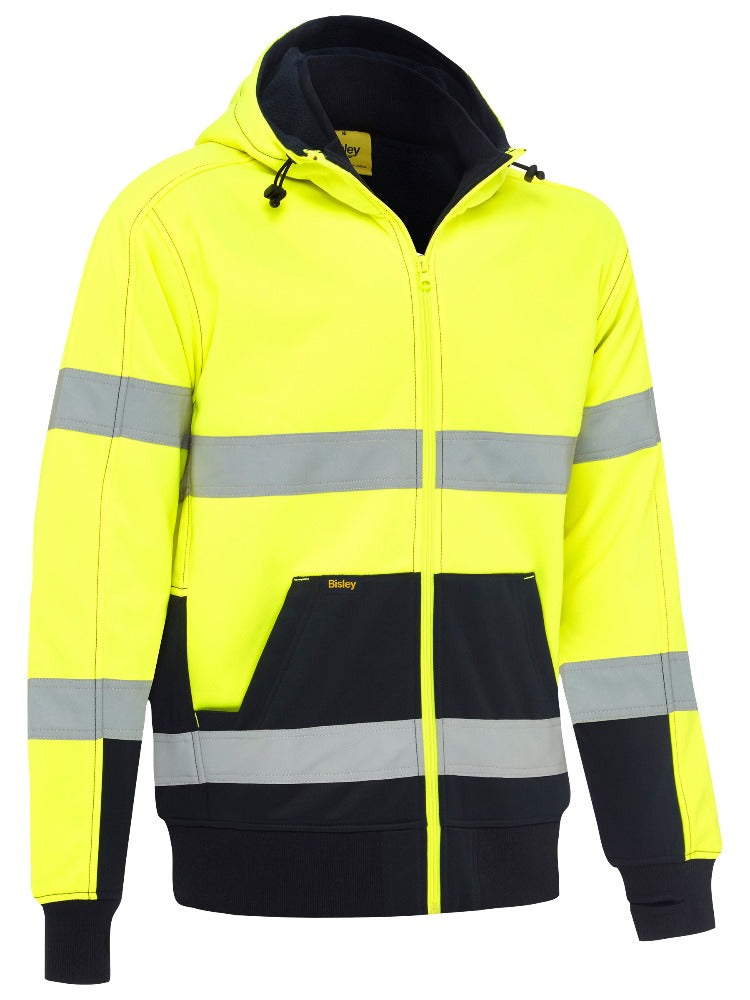 BK6988T - Bisley - Hi-Viz Sherpa Fleece Lined Taped Full Zip Hoodie (Day & NIGHT) 570g