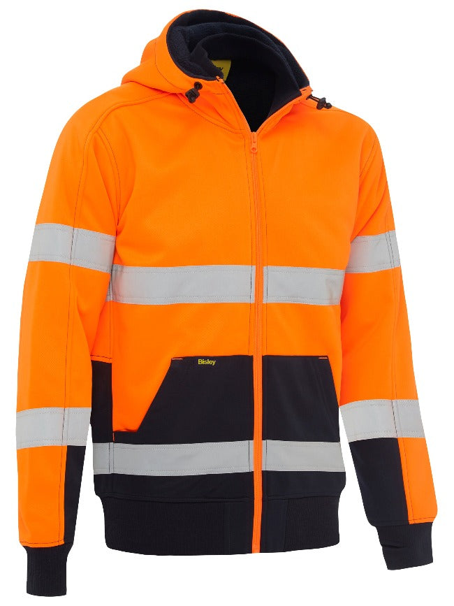 BK6988T - Bisley - Hi-Viz Sherpa Fleece Lined Taped Full Zip Hoodie (Day & NIGHT) 570g