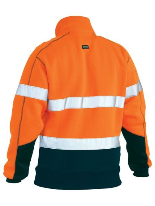 BK6989T -Bisley - Hi-Vis 1/4 zip Taped Sweatshirt - 300g (Day/Night)